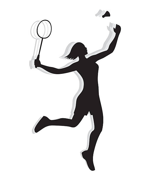 Badminton serve.